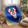 Kroatien Fußball Aufdruck Flanelldecke Hautfreundlich Warm Dekorativer Überwurf für Innen Couch Bett Tägliche Nutzung