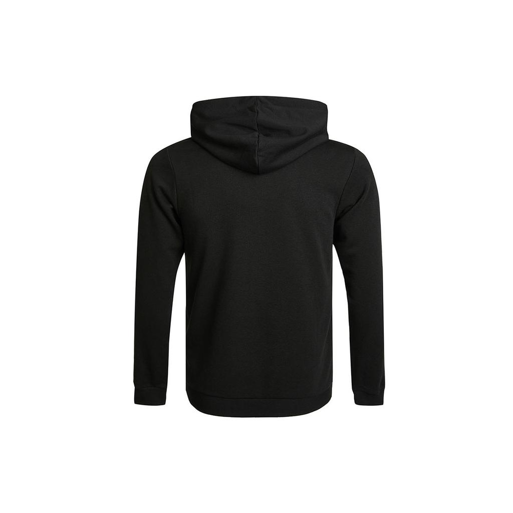adidas Men's Black Hoodie with Large White Logo Print GP4875