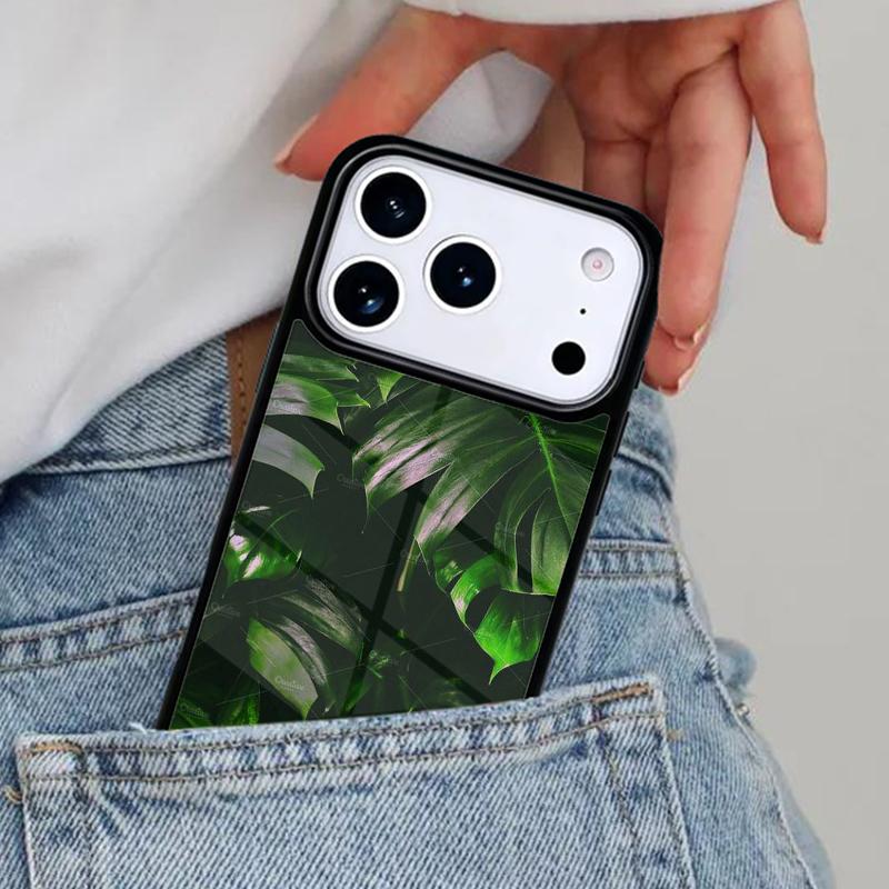 

Monstera Leaves Tropical Leaf Phone Case for iPhone 17ProMax 12 13 14 15 16e 17 Pro Max Plus Air Cover iPhone 14 Pro