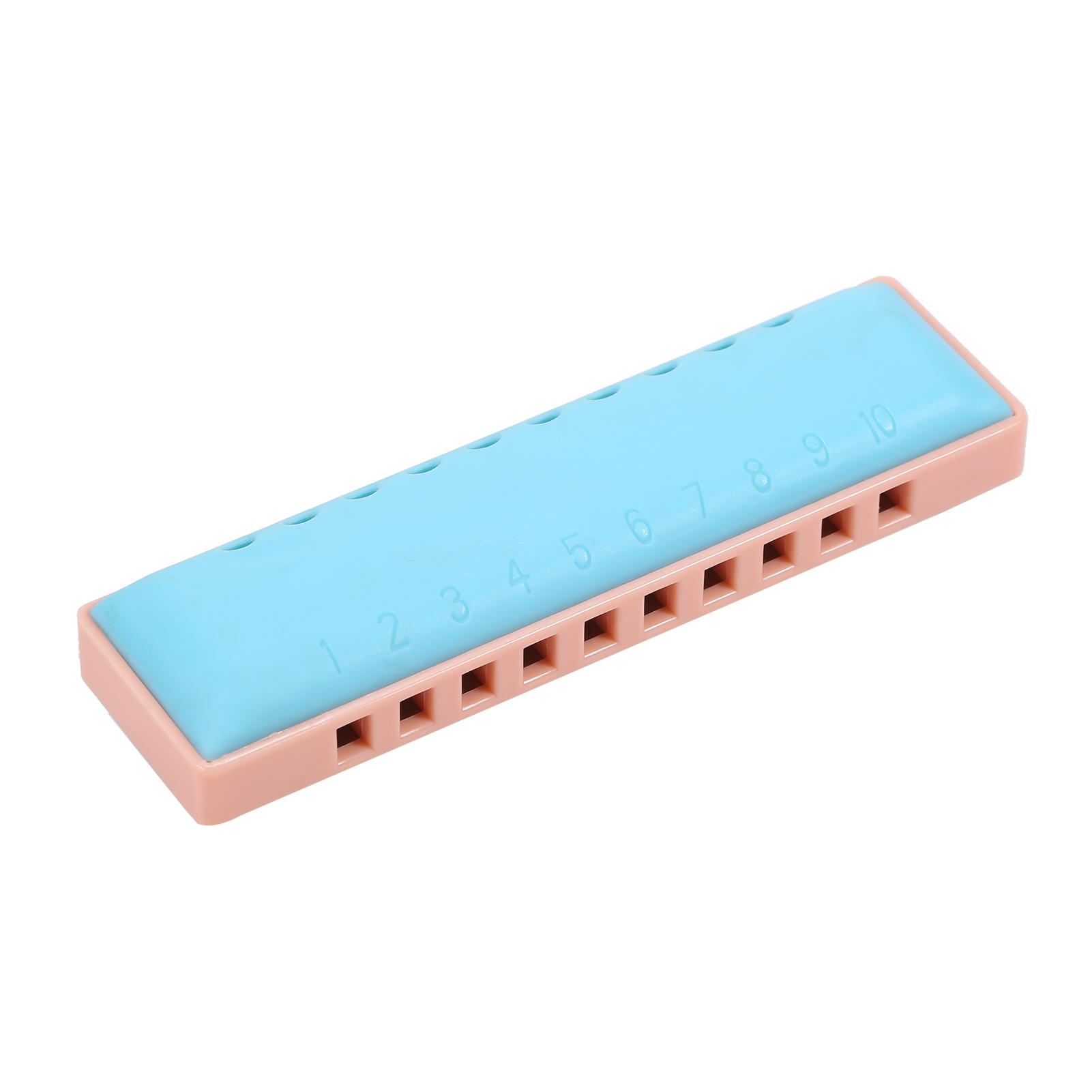 Armonica Diatonic Blues Harmonica 10 găuri Blues Harp Mouth Organ Armonica Rășină Shell pentru copii albastru
