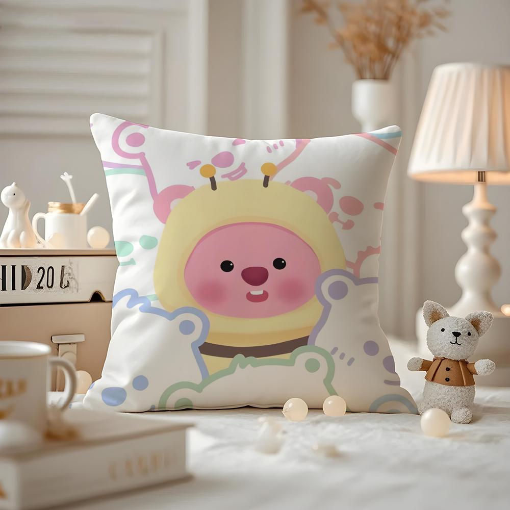Custom Zanmang L-Loopy Throw Cushion Cover Anti-dustmite Pillowcase Invisible Zipper Silky Short Plush Sofa Cushion Cover