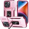 Coque Hybride Robuste Armor pour IPhone 16 Pro Max 15 11 12 13 14 Xs XR 8 7 Plus SE 2022 Fenêtre Coulissante Poussante Coque Otter Boîte Support Housse de Protection