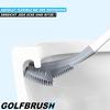 GOLFBRUSH Brosse de toilette Brosse de toilette Brosse WC Ensemble de toilette Silicone TPR