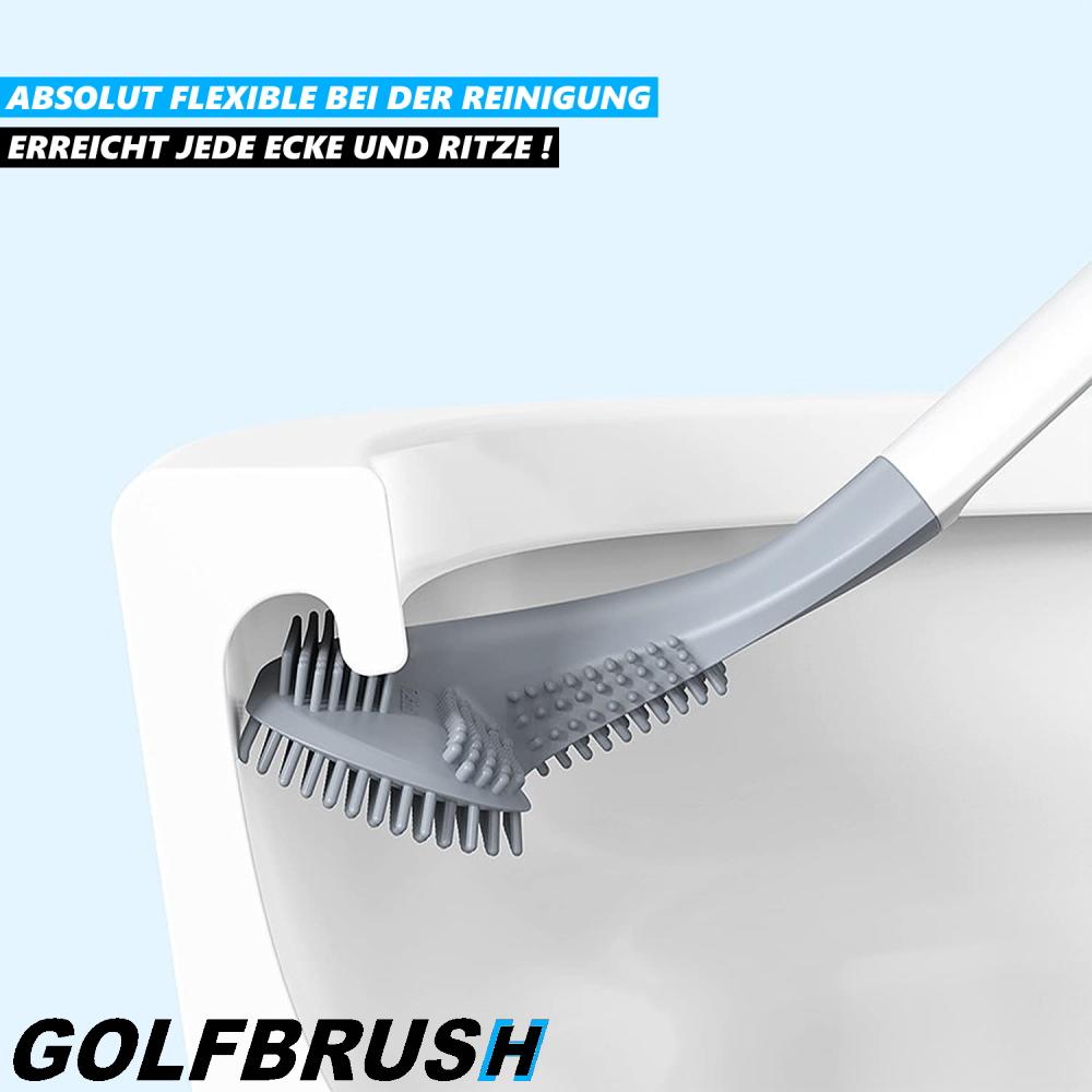 GOLFBRUSH Brosse de toilette Brosse de toilette Brosse WC Ensemble de toilette Silicone TPR