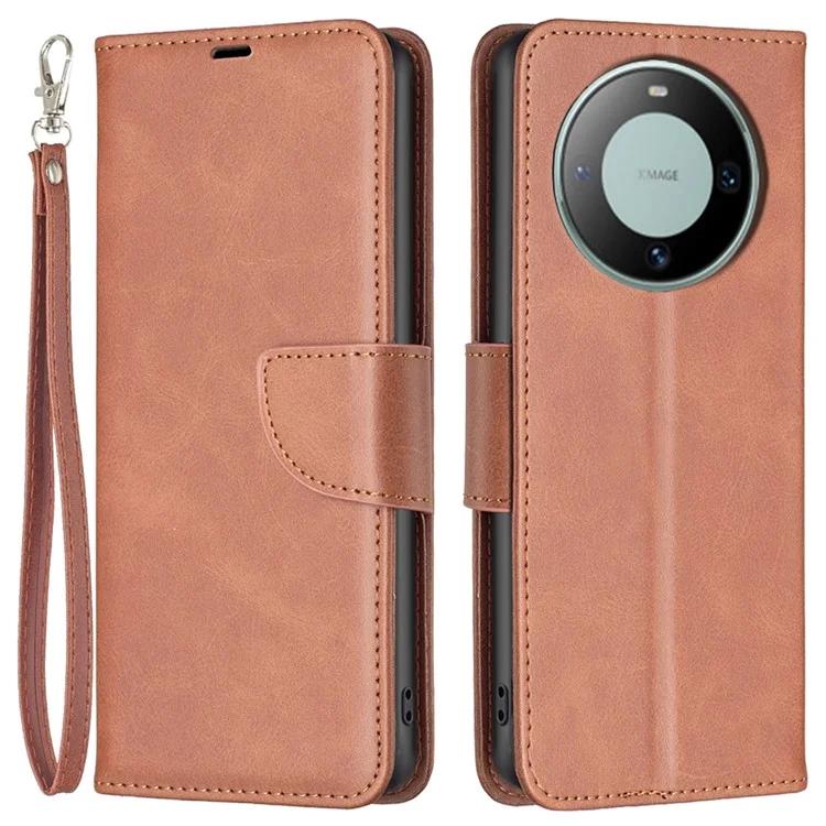 For Huawei Mate 60 Book Style Phone Wallet Case Textured PU Leather Stand Phone Cover