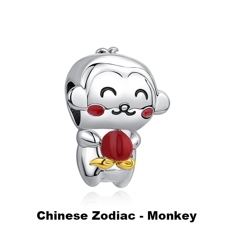 925 Silver Charms Beads Original Japanese Doll Fortune Cat Charm Fit Bracelets Bangles DIY Jewelry For Women