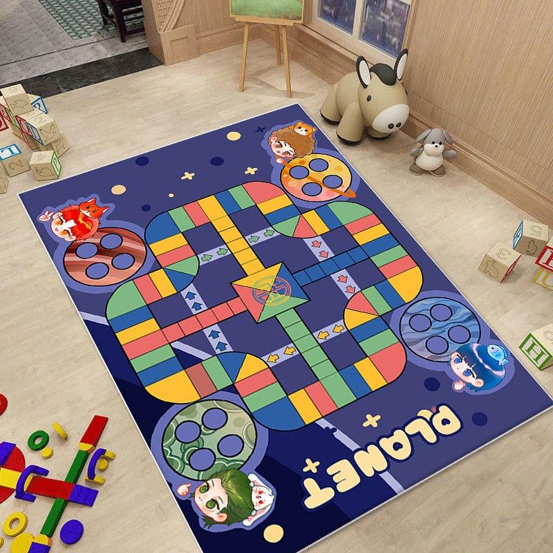 Familien Spiel Kind Schach Flugteppich Wohnzimmer Sofa Schlafzimmer Nachttisch Arbeitszimmer Spielzimmer Teppich Rutschfest Kinder Cartoon Dekoration Matte
