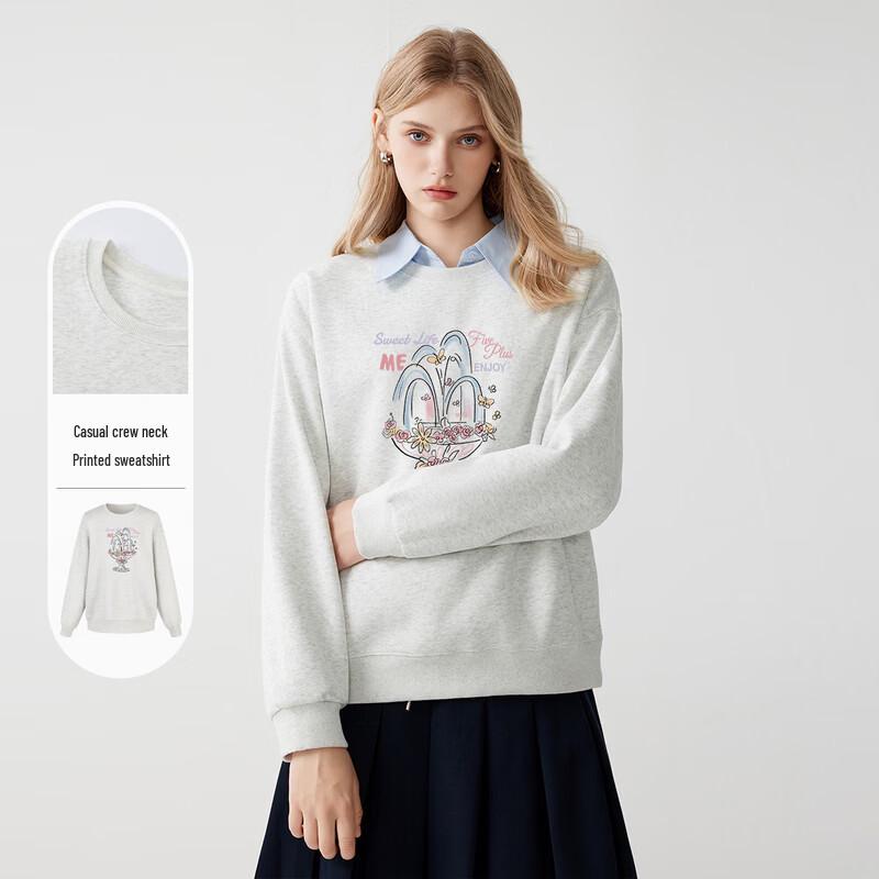 FivePlus Women s Versatile Round Neck Sweatshirt S