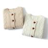 Schwerer Damen-Woll-Cardigan mit Drei-Nadel-Stich – Dick, Gemütlich und Vielseitig für Herbst und Winter