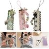 Butterfly Mobile Phone Pendant Bow Beaded Phone Chain Lace Fabric Lanyard Stylish Keychain Bag Charm Decorations