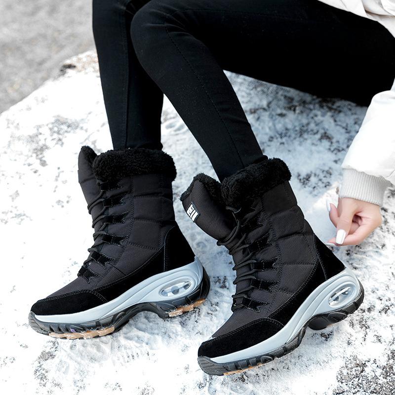 2026Winter New Women's Boots Fashion High-Top Cotton Shoes Outdoor Waterproof Snow Boots Plush Warm Winter Boots for Women Botas
