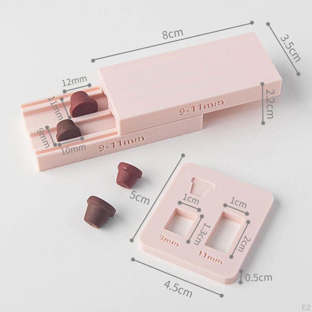 9mm 11mm Two Size Clay Flower Pot Former Set Shaping Tool for Projects, Lightweight with