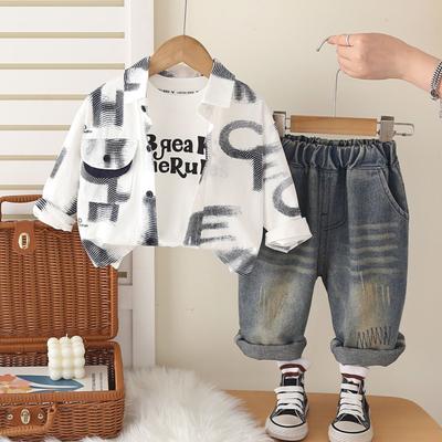 Kids Casual Long-Sleeve Set, Comfortable Daily Wear Outfits