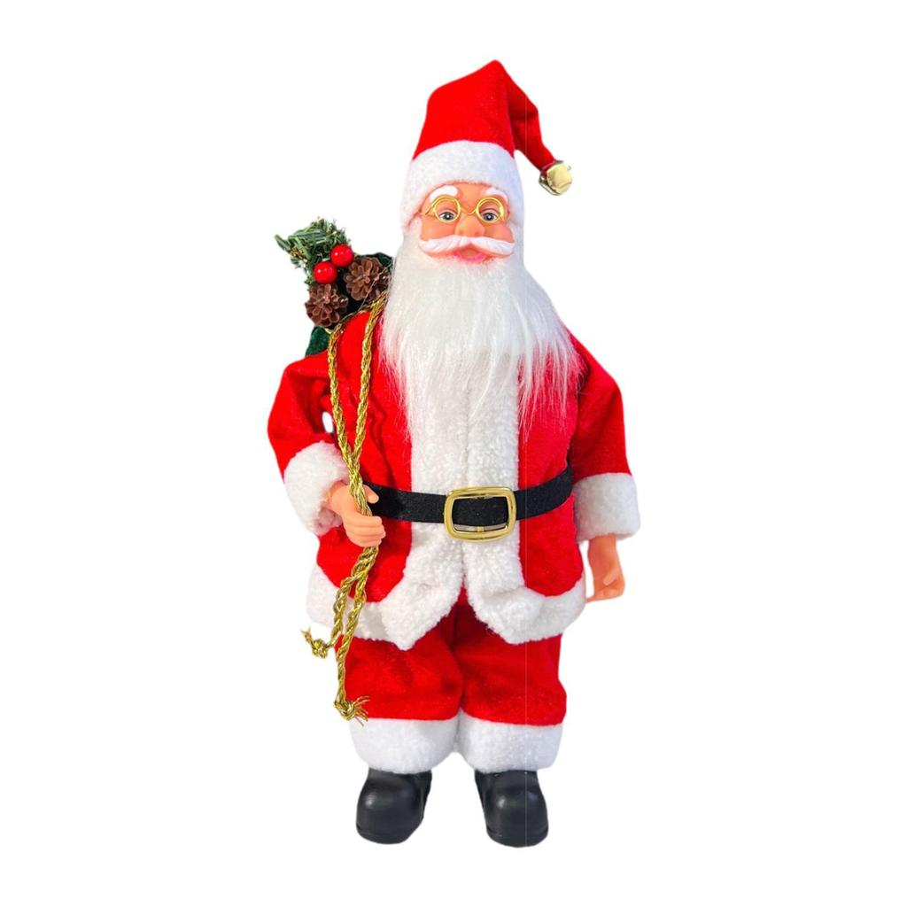 13 inch Santa Claus Santa Christmas Doll Collectible Ornaments Standing Figurine Christmas Figurine for Holiday Home Festival