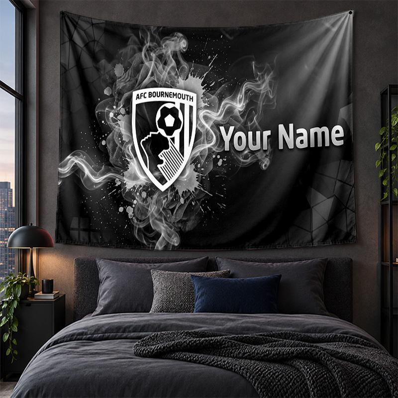 Personalized Tapestry Wall Hanging Bournemouth Football Pattern Art Background Cloth