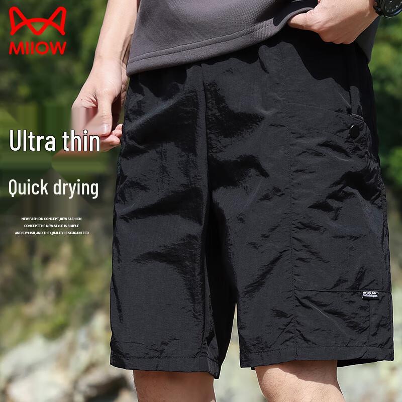 MiiOW Men s Ice Silk Quick-Dry Casual Shorts L