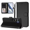 For Samsung Galaxy S24+/Galaxy S25+ Leather Case Wallet Stand Phone Cover with Wrist Strap