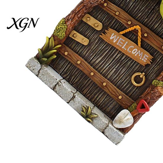 Waterproof Tree Trunk Decor 1 Set Fairy Door Windows And Lamp, Garden Accessories, Miniature Outdoor House Glow in The Dark Gnome for Yard Decoration