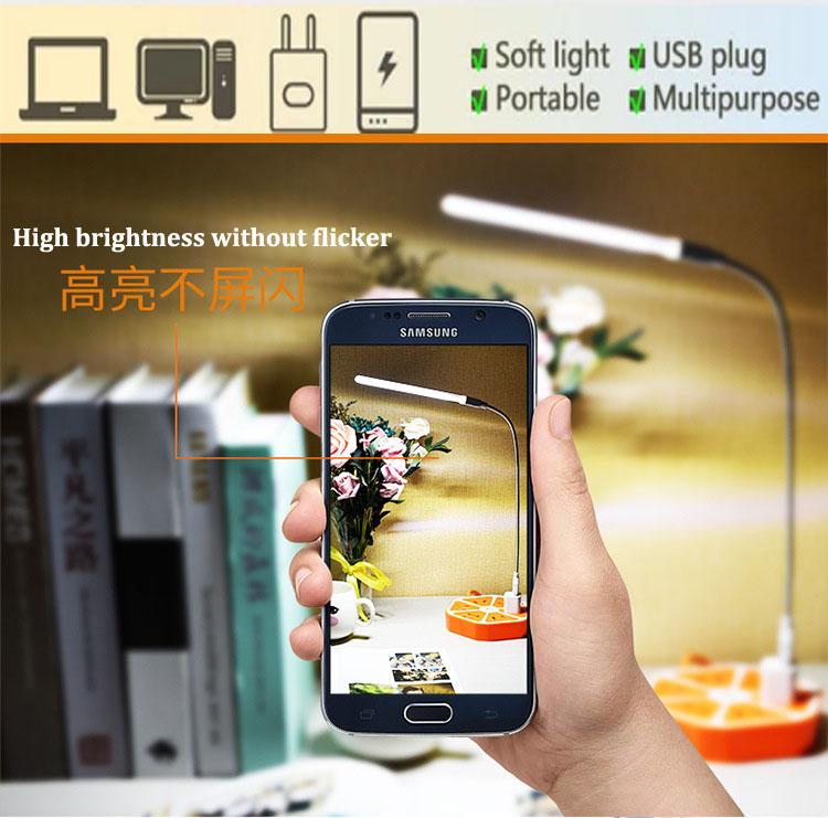 USB Plug LED Book Light Bulbs Mini LED Night Light Eye Protection For Reading Books Laptop Power Bank Charging Bed Desk Lamp
