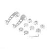 2Pcs Universal Car Window Rocking Handle Riser Winder Aluminum Alloy Winder Handle Crank Riser Kit Silver/Black