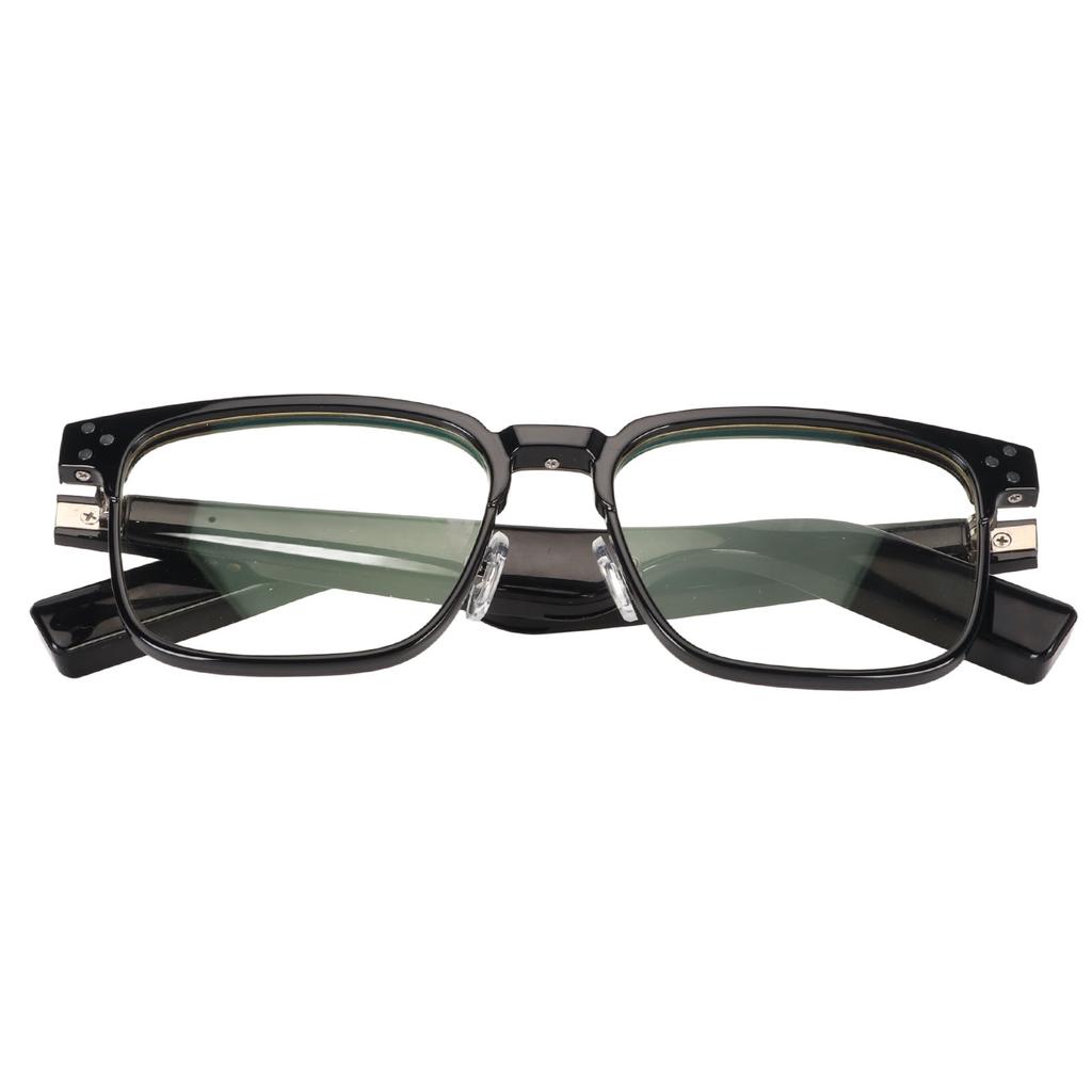 Bluetooth5.3 Smart Glasses Blue Light Blocking IPX4 Waterproof Handsfree Calling for Playing Music Gaming Meeting Black
