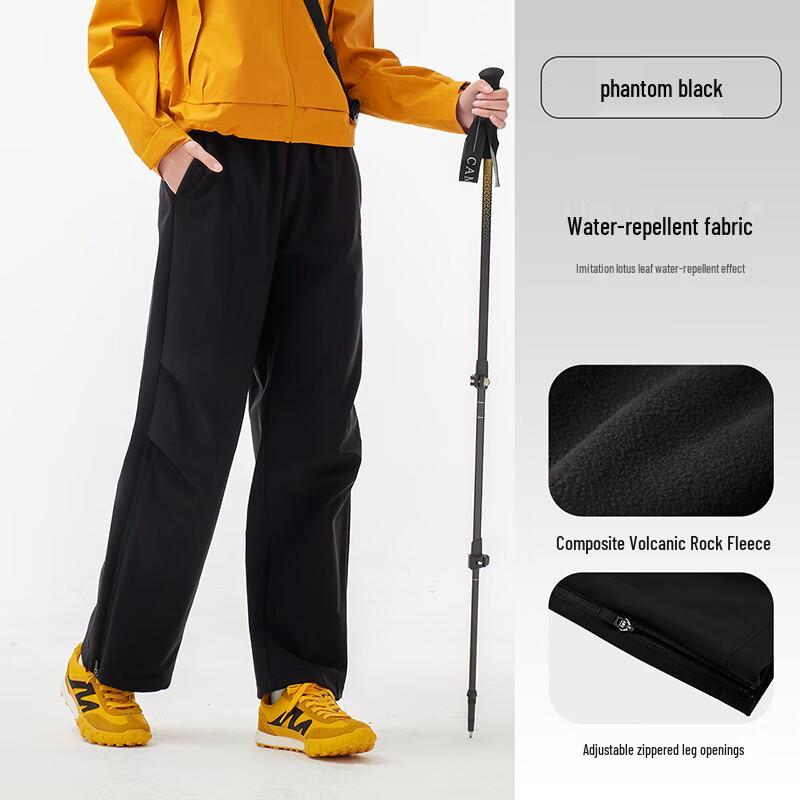 CAMEL Women s Autumn/Winter Fleece-Lined Water-Repellent Hiking Softshell Pants L