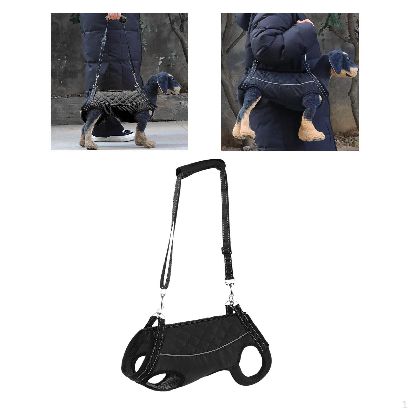 

Регульована ременна підтримка собаки для допомоги в пересуванні L Black