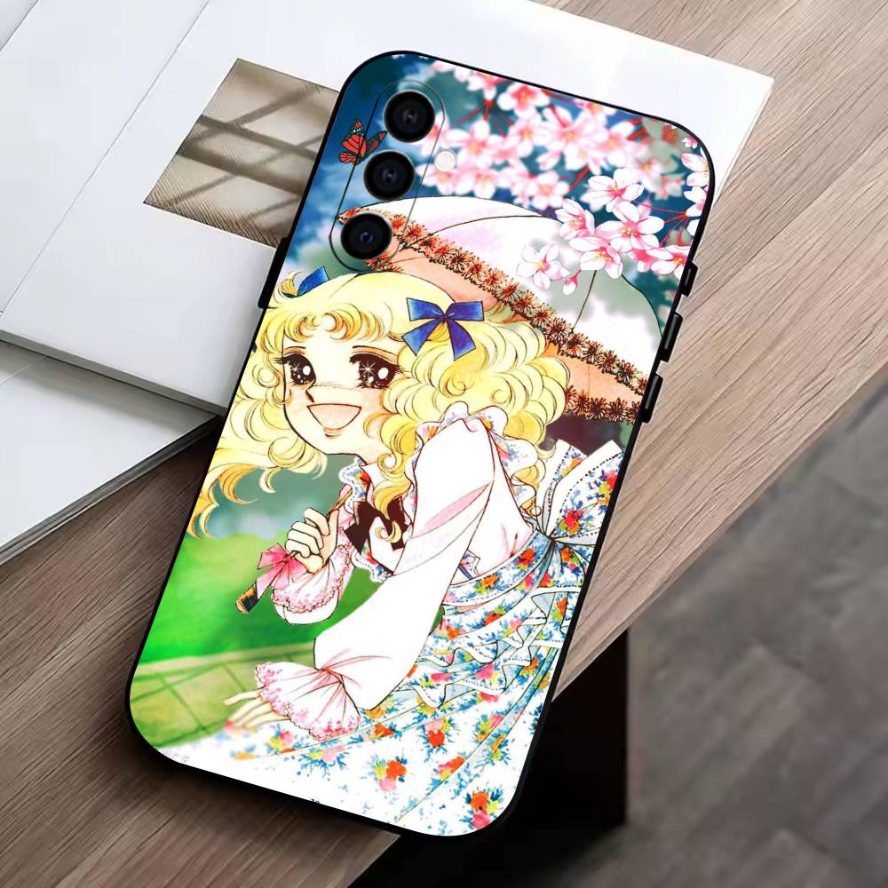 

C-Candice Candy White Ardlay Phone Case For Samsung Galaxy A73,A72,A71,A70,A53,A52,A51,Soft Silicone Black Cover Samsung a40