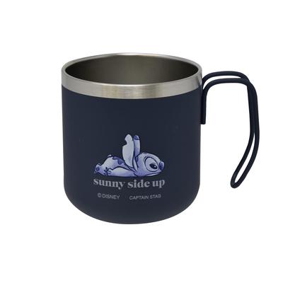 PEARL METAL Captain Stag Disney Outdoor Double Stainless Vacuum Keeps Hot or Lilo Cup/Mug/Tumbler, Steel, Insulated, Cold, 300ml, & Stitch/Blake