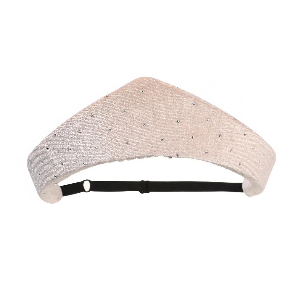 

Elegant Rhinestone Velvet Crown Headband Baroque Elastic Hair Hoop Luxury Sponge Hairband Party Style 4