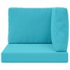 Outdoor Sofa Cushions 3 Pcs Turquoise Polyester