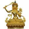 Feng Shui Copper Attract  Wealth Tibetan Tantric Manjushri Buddha Statue Craft Desktop Decor