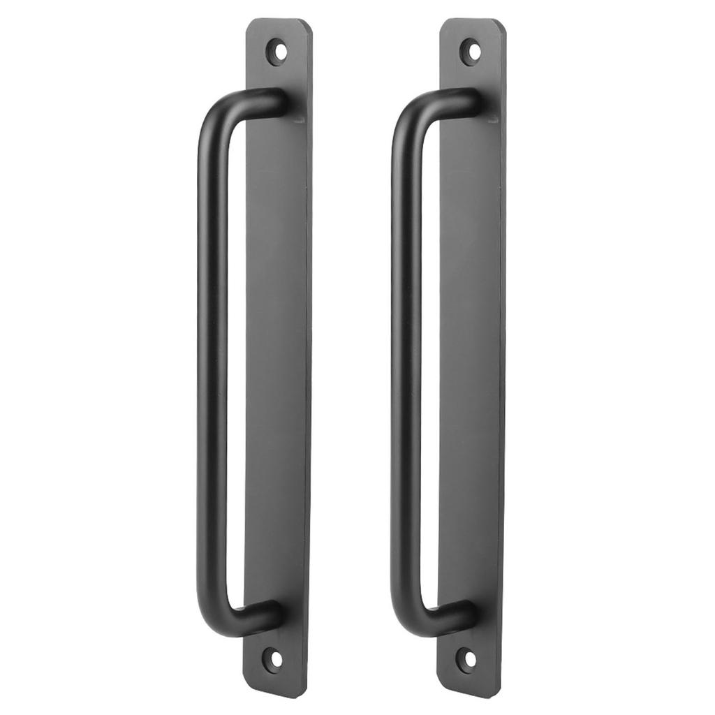 2pcs Elegant Sliding Door Handles Black Aluminum Alloy Pull Handles for Wardrobes Cabinets Garages Sheds