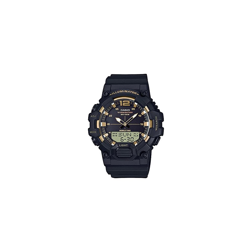 Casio HDC-700-9A Analog-Digital Watch Black Resin Band Water Resistant 50m