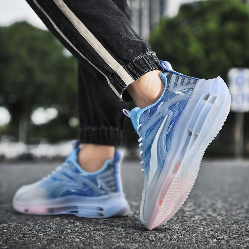 Pár tenisových bot Muži Síťovina Prodyšná Plochá Fashuon Outdoorové Sportovní Šněrovací Vycházková obuv Pánské tenisky odolné proti opotřebení