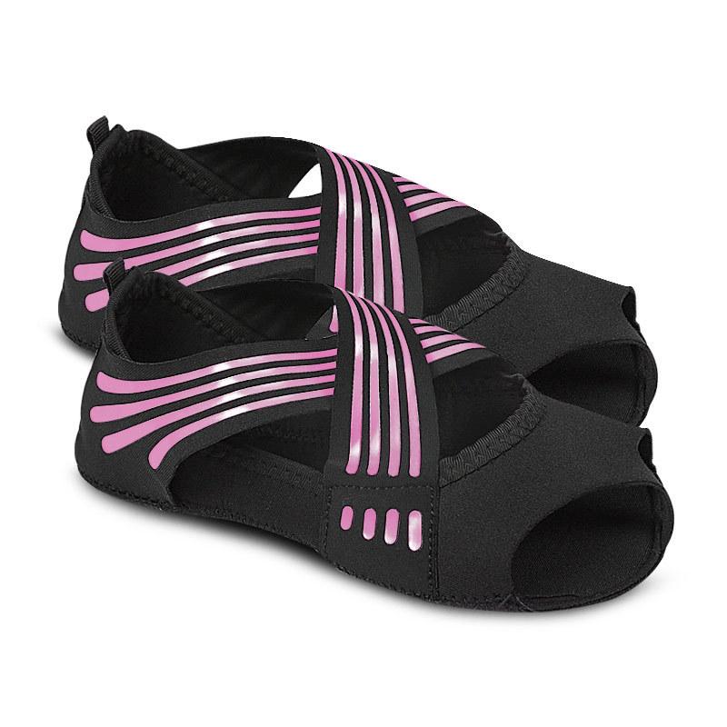 

Women s Soft-soled Yoga Shoes, Light and Non-slip Leather Lift, Five-toe Dance Shoes, Open-toe Sports Training, Air Yoga Socks L(40-42) розовый