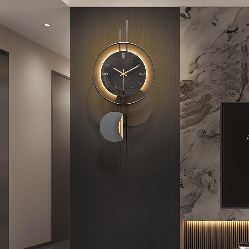 Living Room LED Wall Clock Modern Luxury Mute Number Clocks Interior Stylish Elegant Clock Nordic Large Wall Watch Room Decor