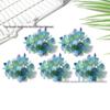 Multi-color Burned Edge Silk Hydrangea Hairpin – Creative DIY Hanfu Hair Accessory for Graduation Caps