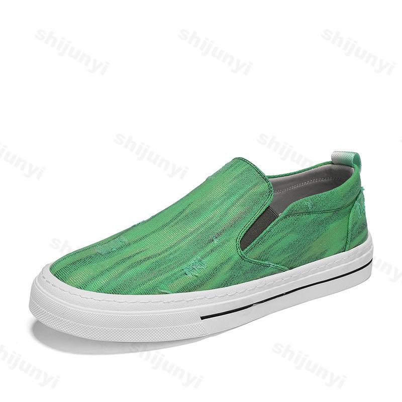 Fashion Men's Fashion Trend Shallow Mouth Casual Single Shoes 2025 Spring New Comfortable Versatile Non Slip Niche Slip On Flat Sneakers