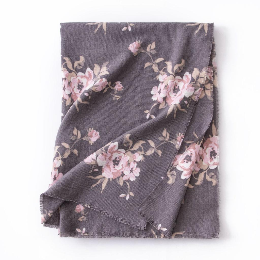 Strictly Select Cross-border Winter Temperament Imitation Cashmere Scarf Retro Versatile Cashew Flower Thick Velvet Warm Wholesale