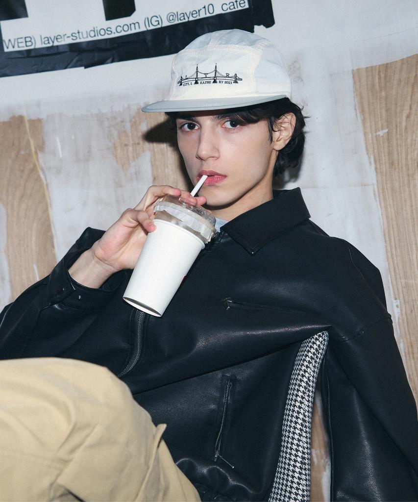 Ledeoli Bridge Artwork Nylon Camp Cap [Ivory]