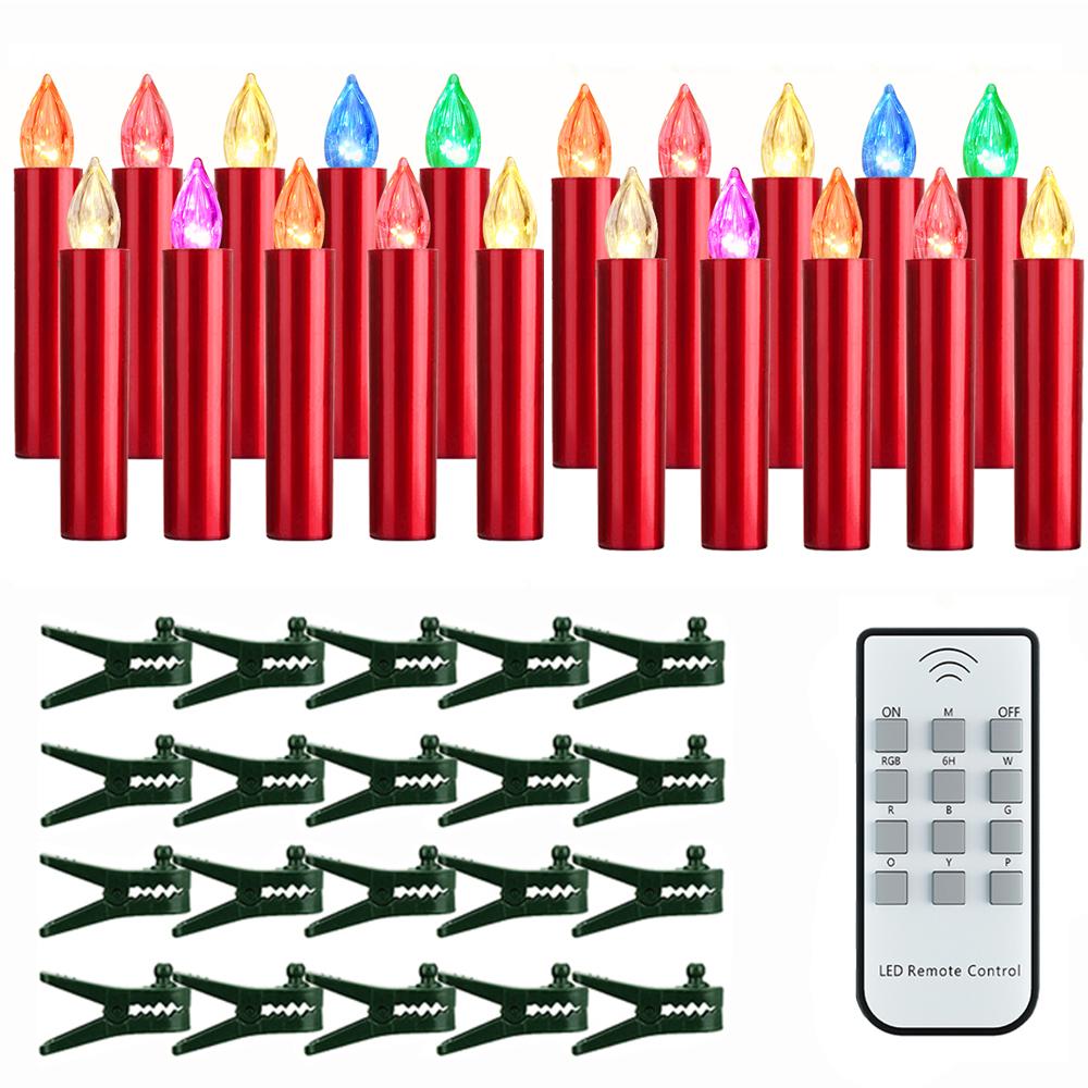 

Беспламенная светодиодная свеча с таймером, дистанционное мерцание пламени, на батарейках, рождественские свечи, новогодние, для украшения дома, 20 шт.