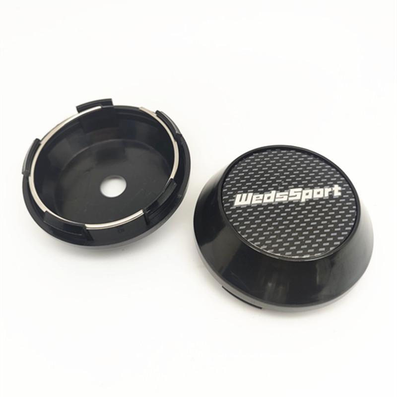 4pcs 65mm WedsSport Wheel Center Caps Hub Weds Sport Logo Emblem Badge Rims Cover Car Styling Accessories