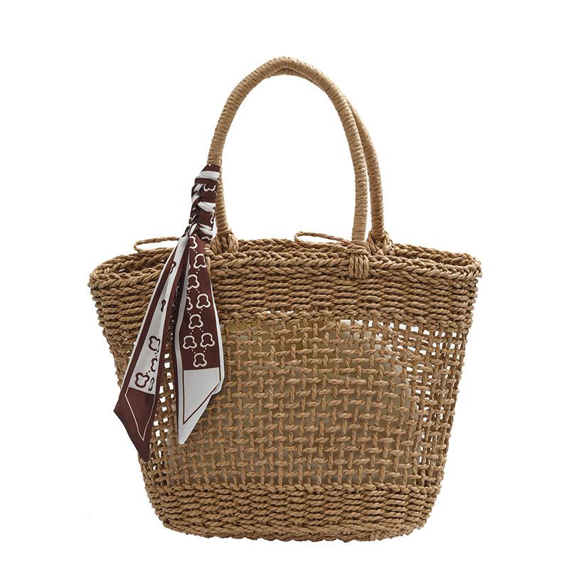 Summer New Seaside Vacation Niche Hollow Woven Bag Women's Large-capacity Tote Bag Versatile Bag
