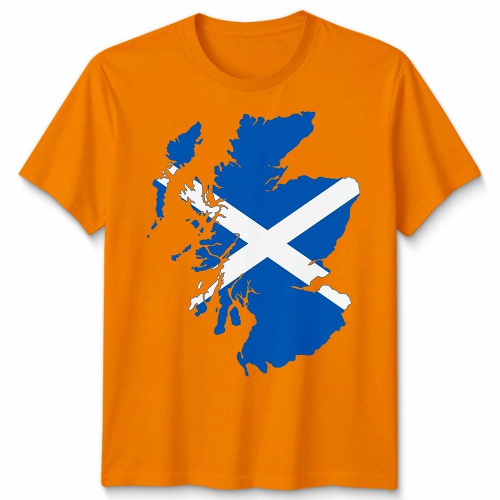 Scotland Flag Slash Unisex T Shirt Scottish Football Rugby Fan Gift Idea Tee
