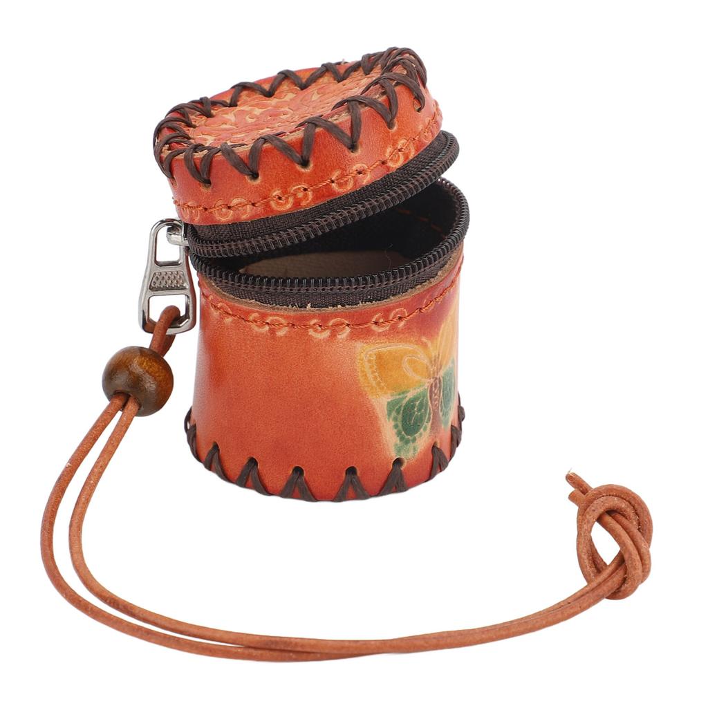 Mini Niedlicher Kosmetiktaschenanhänger Multifunktionaler Rindsleder Lippenstift Kartenhalter Taschenanhänger für
