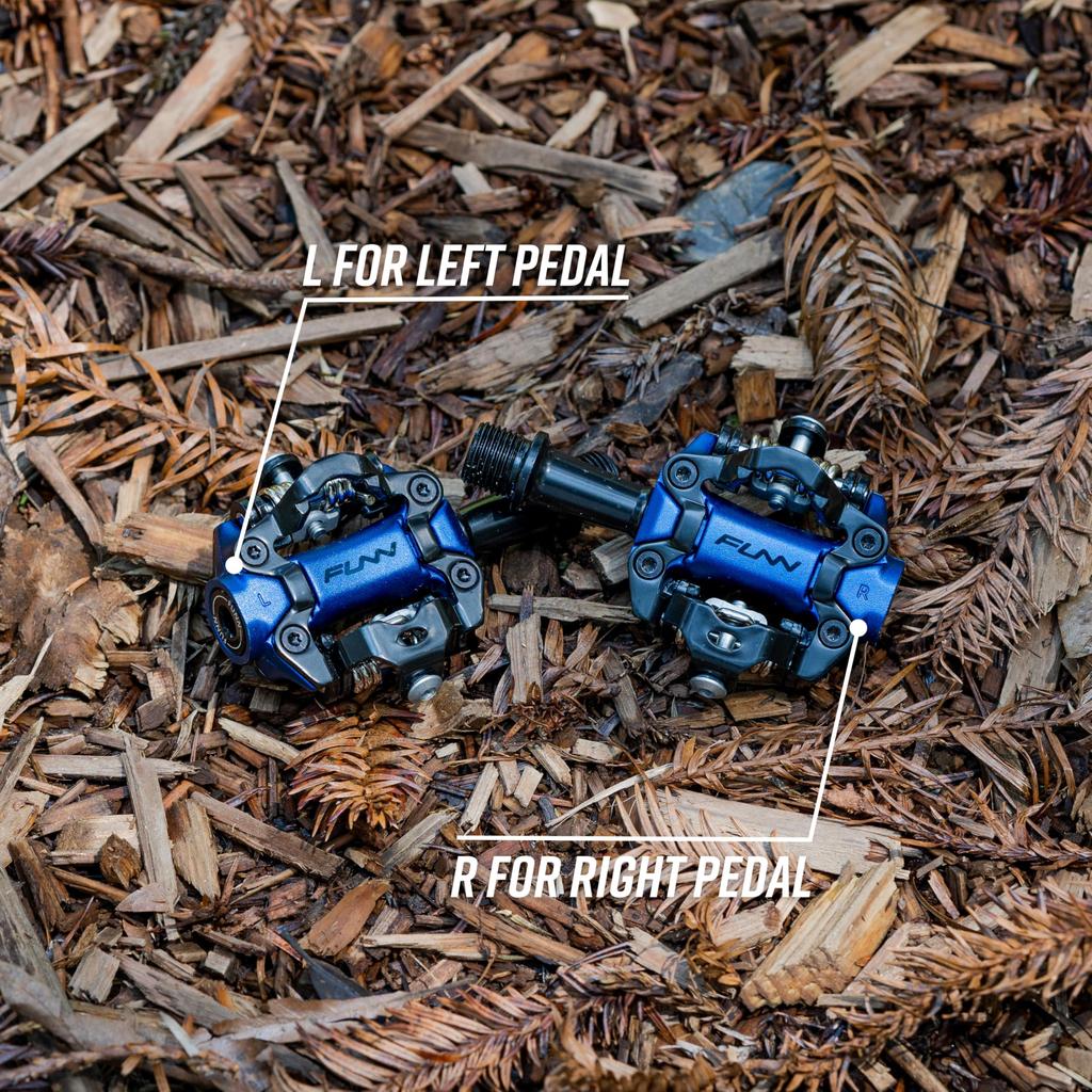 Funn Tactic Binding Pedals - SPD Cleat Compatible, MTB and XC Race Pedals (Black)