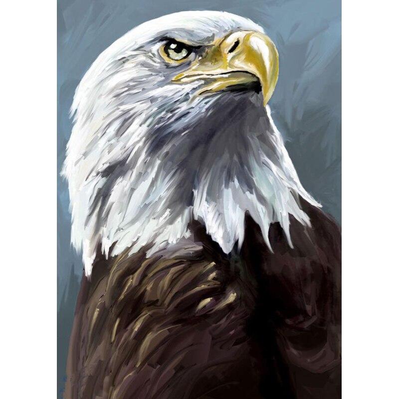 New 5D DIY Diamond Painting Eagle Diamond Embroidery Animals Cross Stitch Full Round Drill Crafts Home Decor Manual Gift