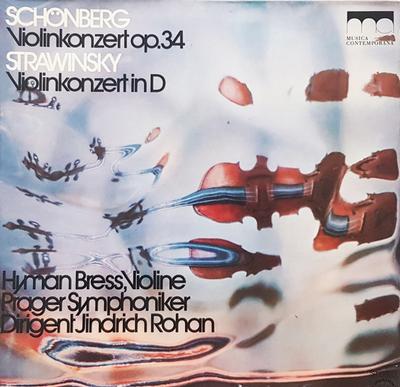 LP Record SCHONBERG STRAVINSKY HYMAN BRESS  Violin Concerto  Violin Concerto 86153MK Supraphon Germany Classical Used