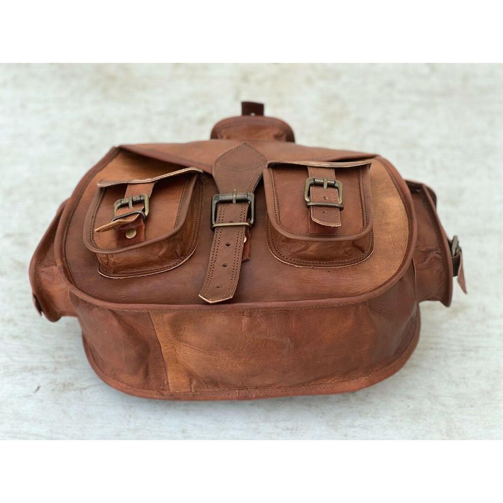 Torebka damska Vintage z wieloma kieszeniami Torebka damska na ramię z prawdziwej skóry typu crossbody